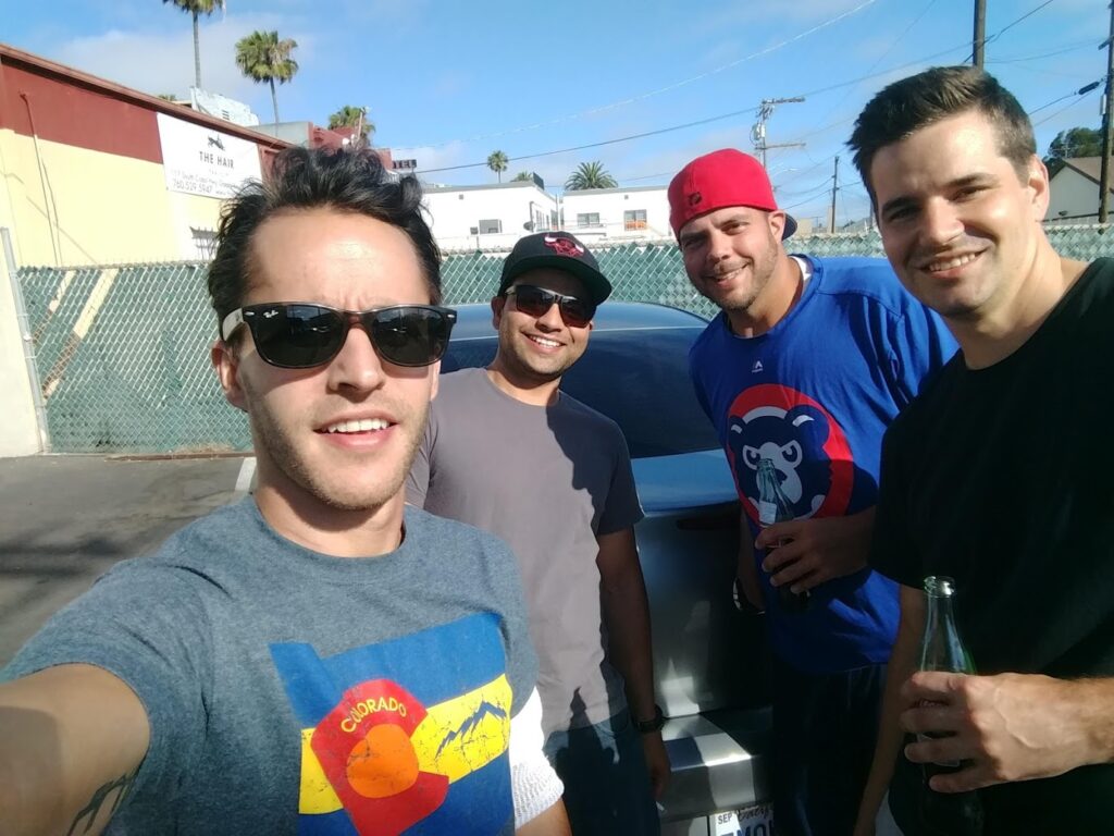 Keeping the 4th of July tradition alive! Me, Z, with Dan and Strev visiting