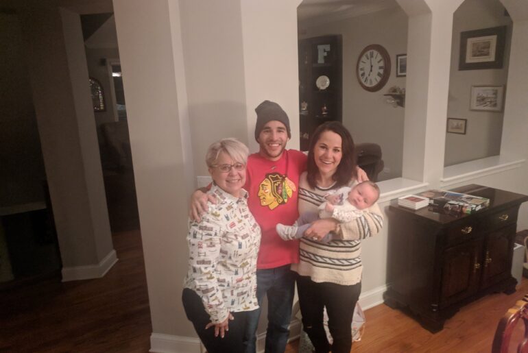 Mom, Kelly, Baby Leila, and I. January 2019.