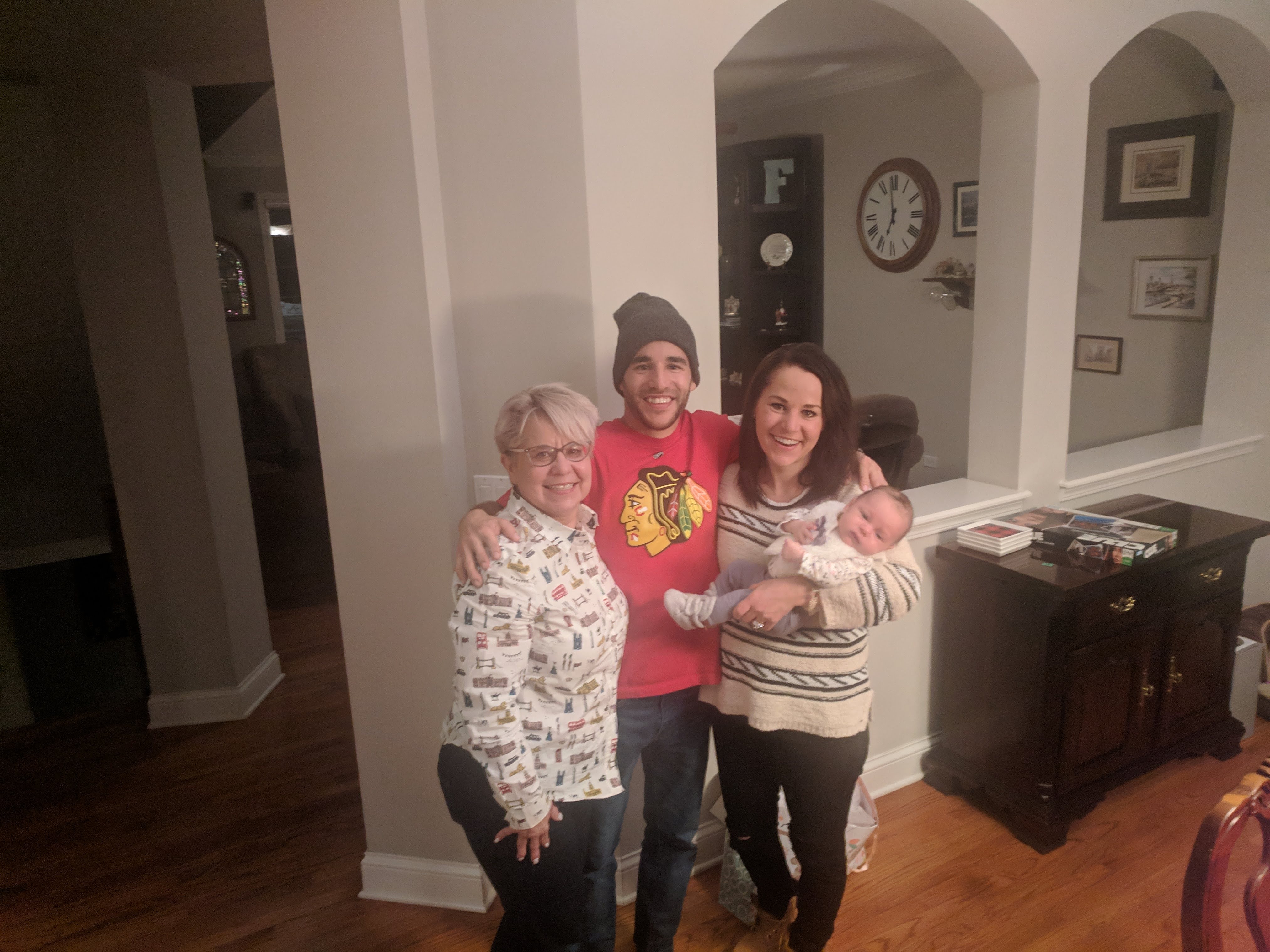 Round 5 – Radiation Redo Mom, Kelly, Baby Leila, and I. January 2019.