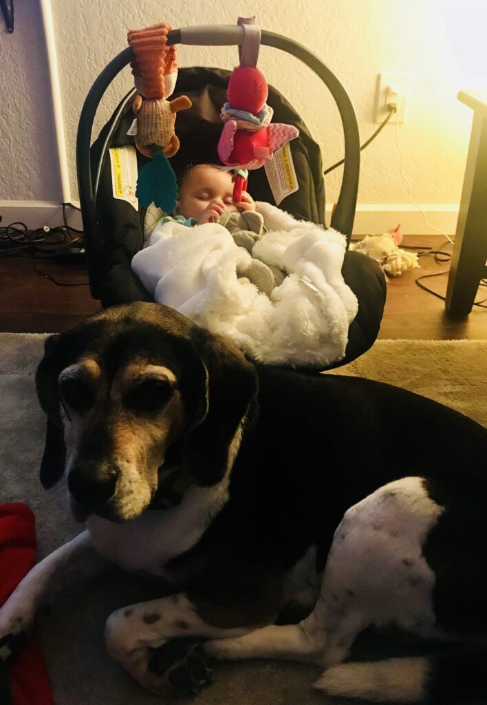 Dora protecting baby Leila