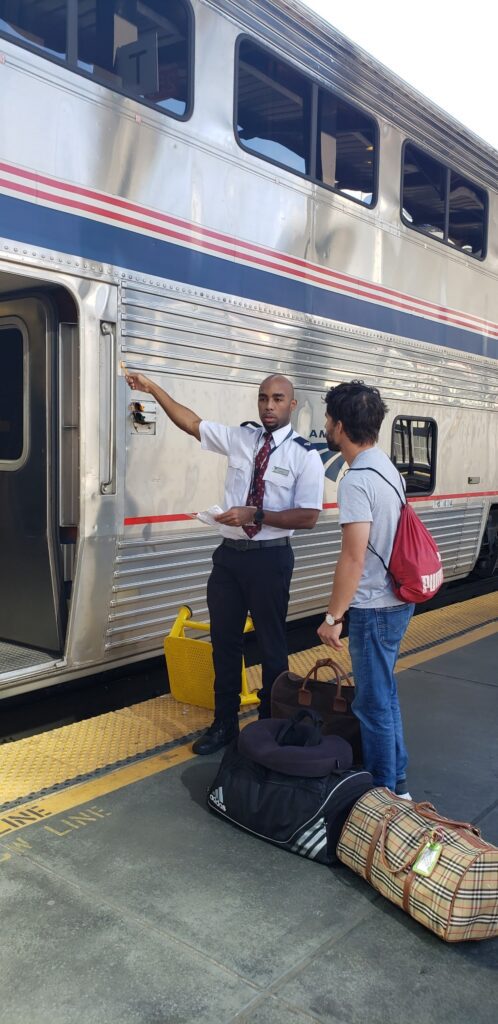 Getting ready for the train from Seattle to LA!